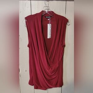 Bloomchic Women's Red Drape Top